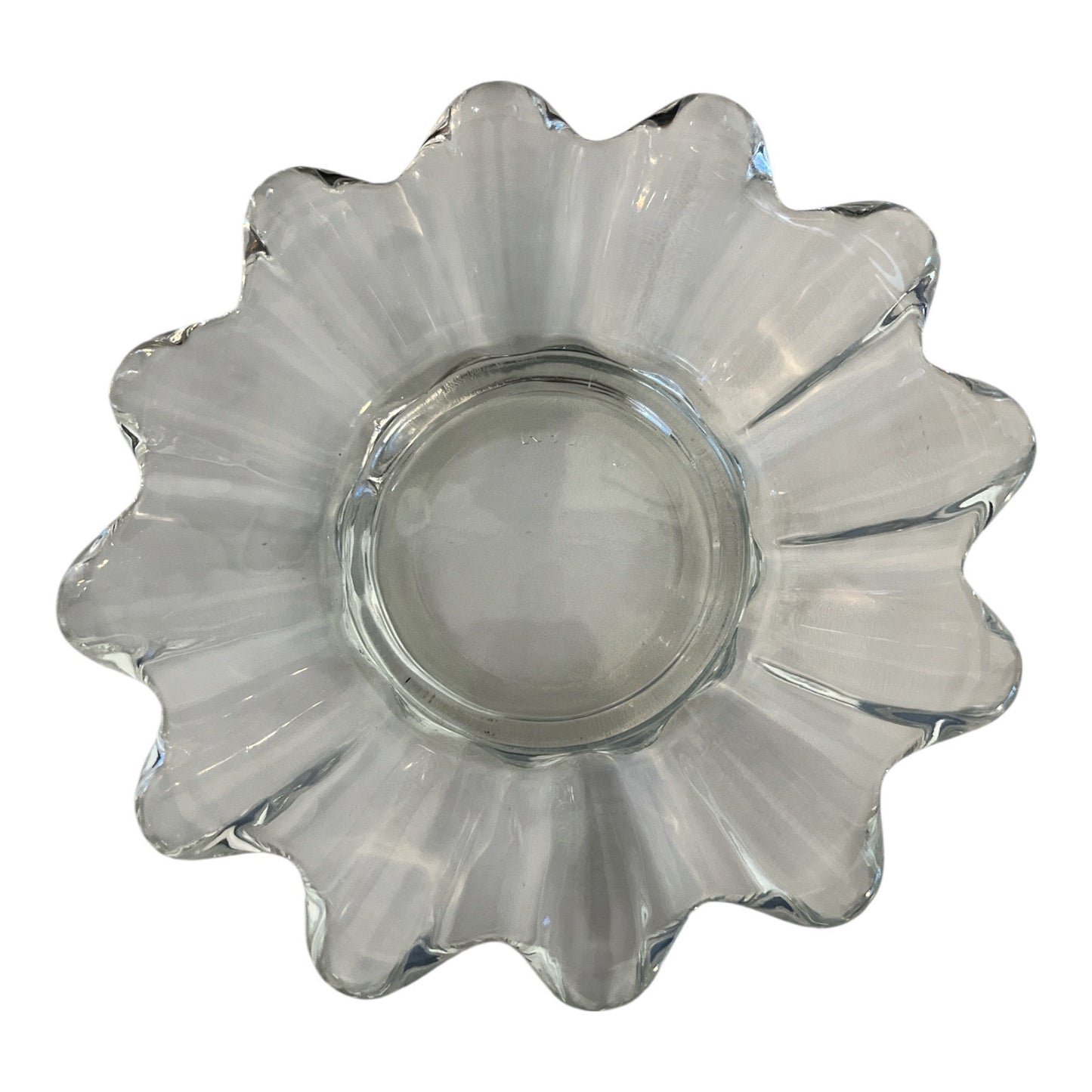 Vintage Indiana Glass Scalloped Pressed Glass Candy/Nut Bowl – Made in USA – 1960s–70s
