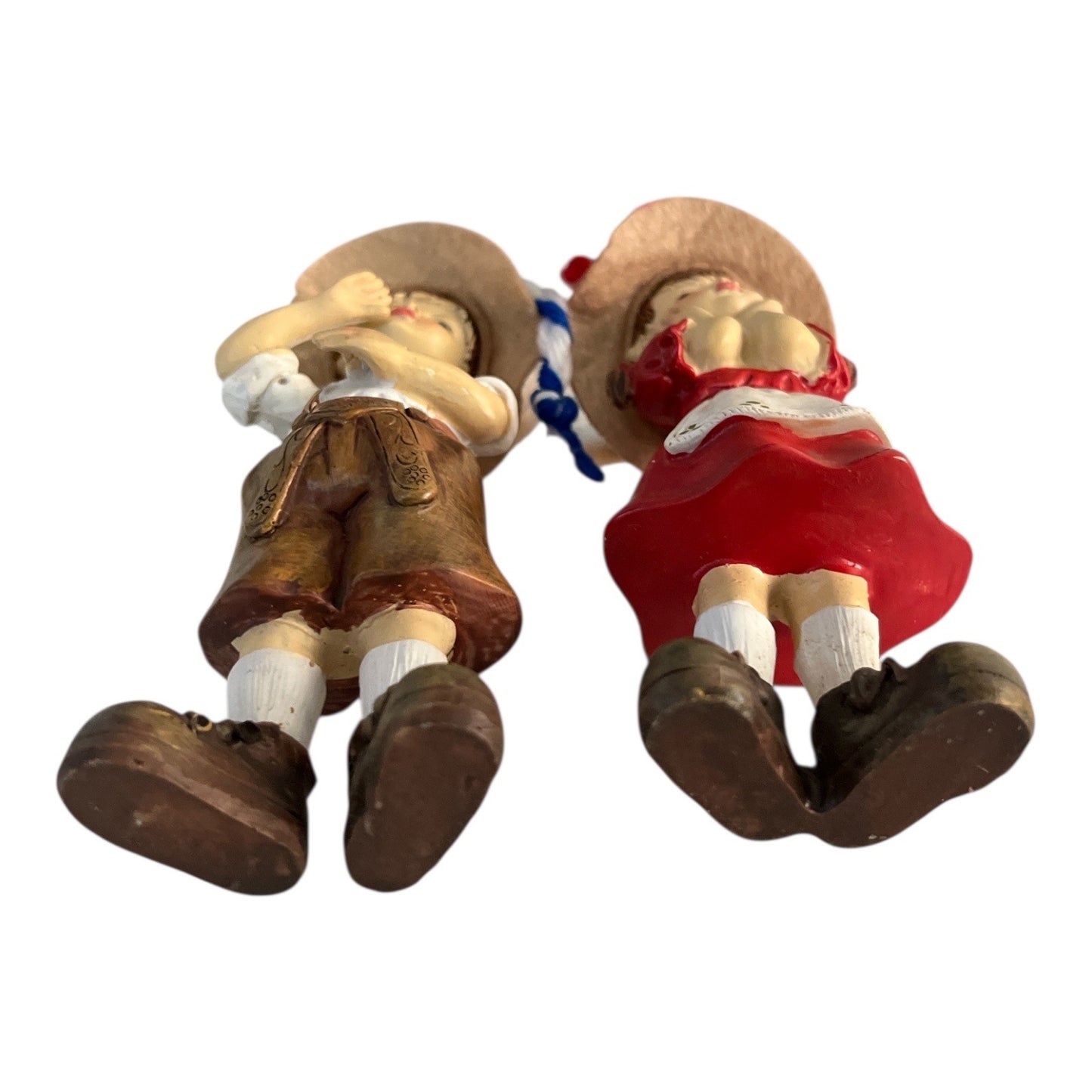 Vintage German Style Boy Girl Figurines Alpine Folk Art Pair