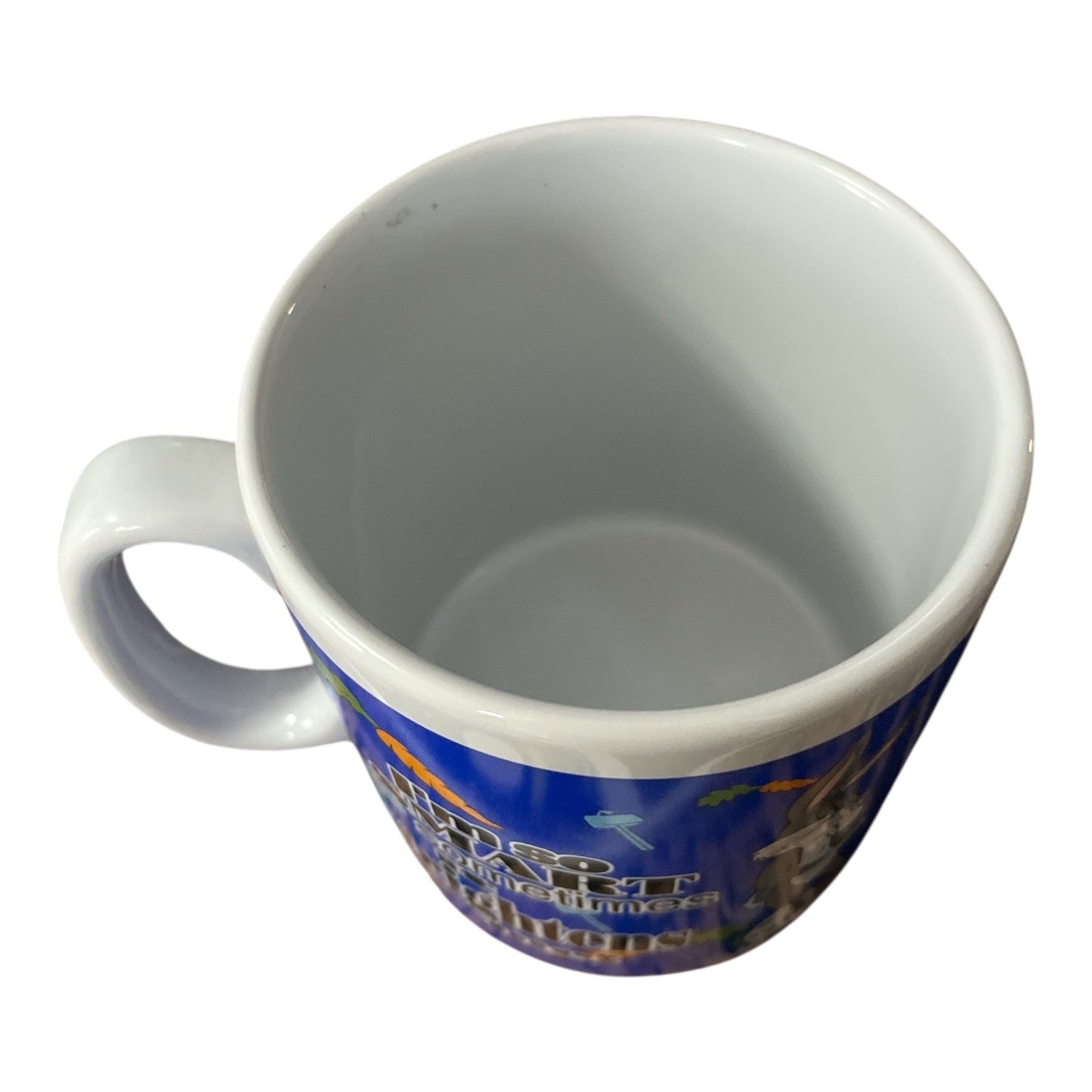 Vintage 1995 Warner Bros Bugs Bunny Mug – “I’m So Smart Sometimes It Frightens Me” – 5 x 4”