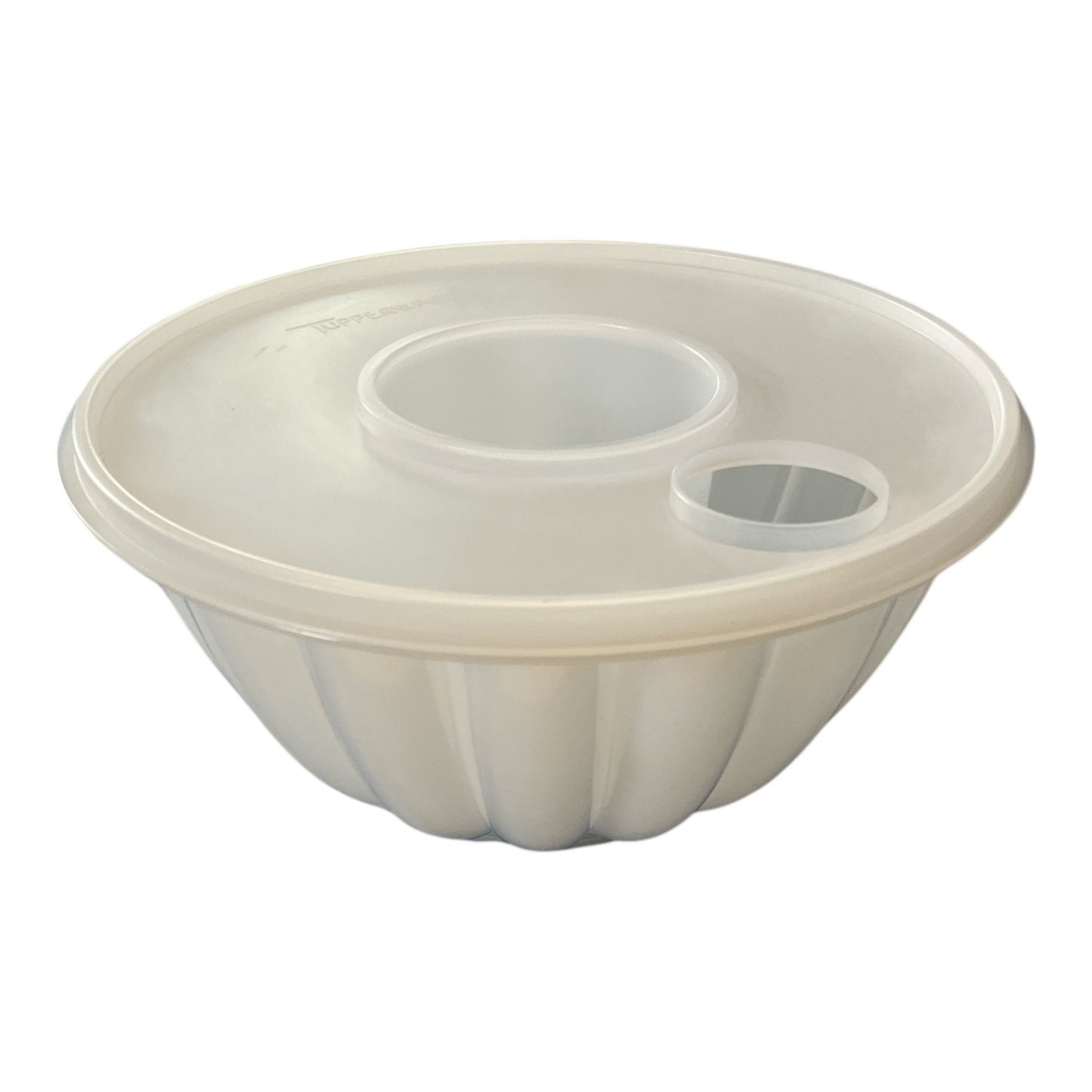 Vintage Tupperware Jel-N-Serve Gelatin Mold with Lid Clear Round Jello Mold No Cap