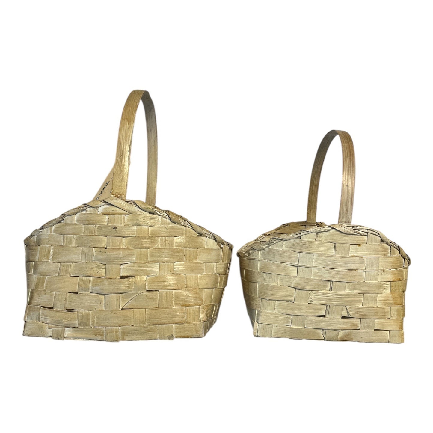 Vintage Set of 2 Wicker Gallery Chili Pepper Baskets | Wicker Baskets with Ceramic Peppers | CBK Ltd Philippines