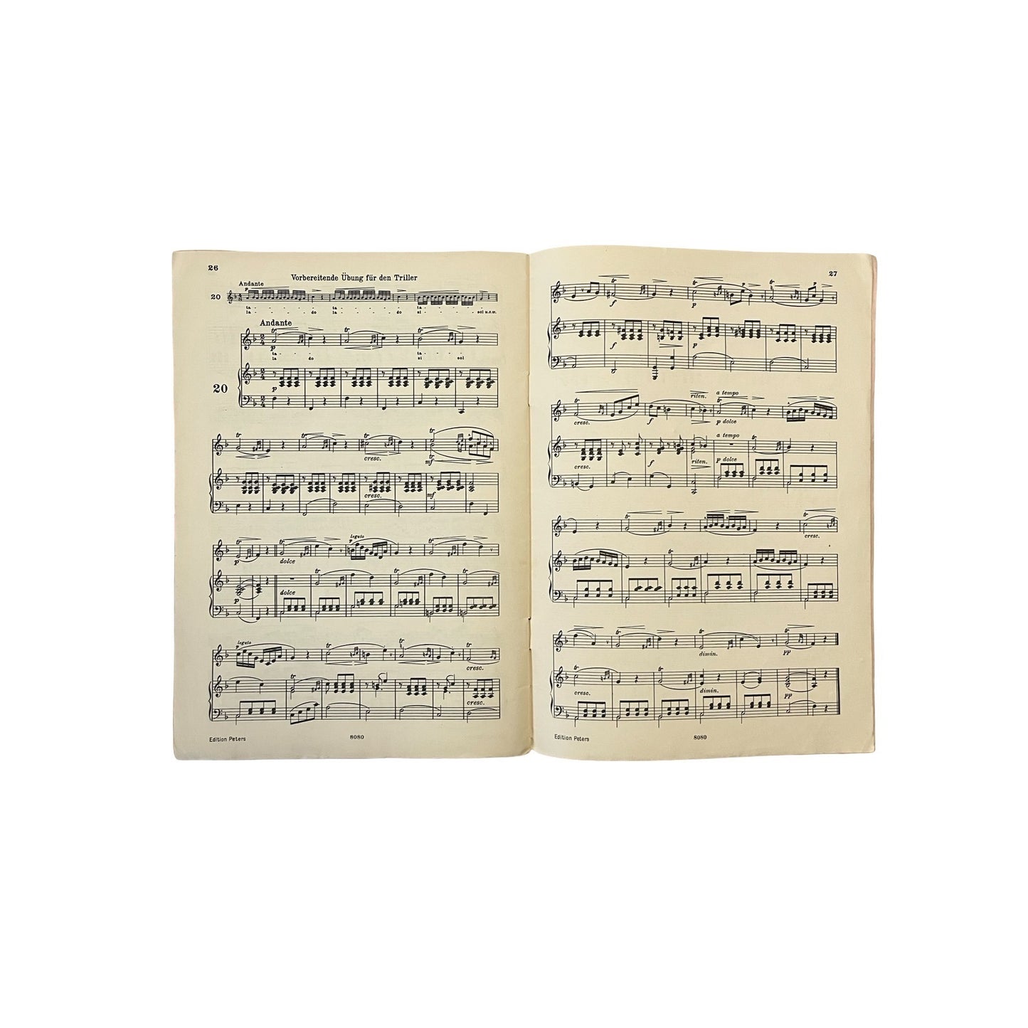 Vintage Lütgen Vocal Exercises Sheet Music Book Edition Peters Mezzo Soprano Baritone