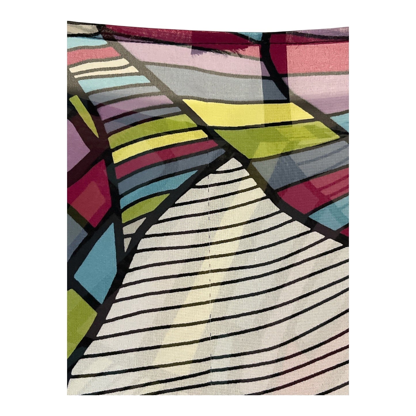 Bisou Bisou Michele Bohbot Women’s Sheer Poncho Top Y2K– Abstract Multicolor Print – One Size