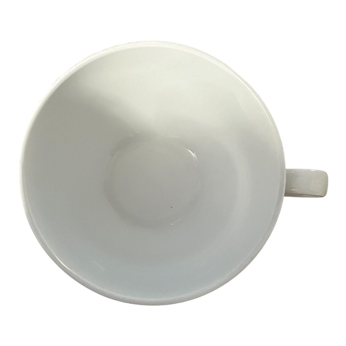 Crate And Barrel Large White Coffee Espresso Mug Made In Indonesia - 4.5"