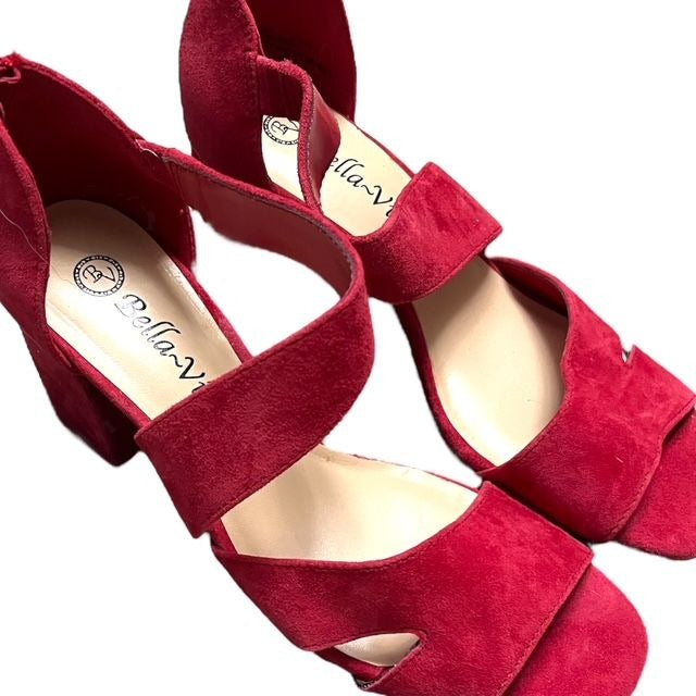 Korrine by Bella Vita: Classic & Sophisticated Asymmetrical Leather Suede Sandals - 2.75" Block Heel
