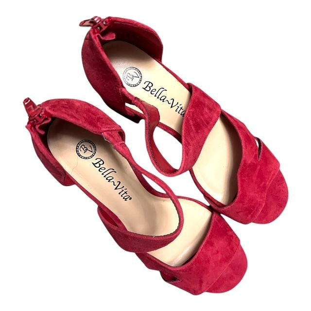 Korrine by Bella Vita: Classic & Sophisticated Asymmetrical Leather Suede Sandals - 2.75" Block Heel