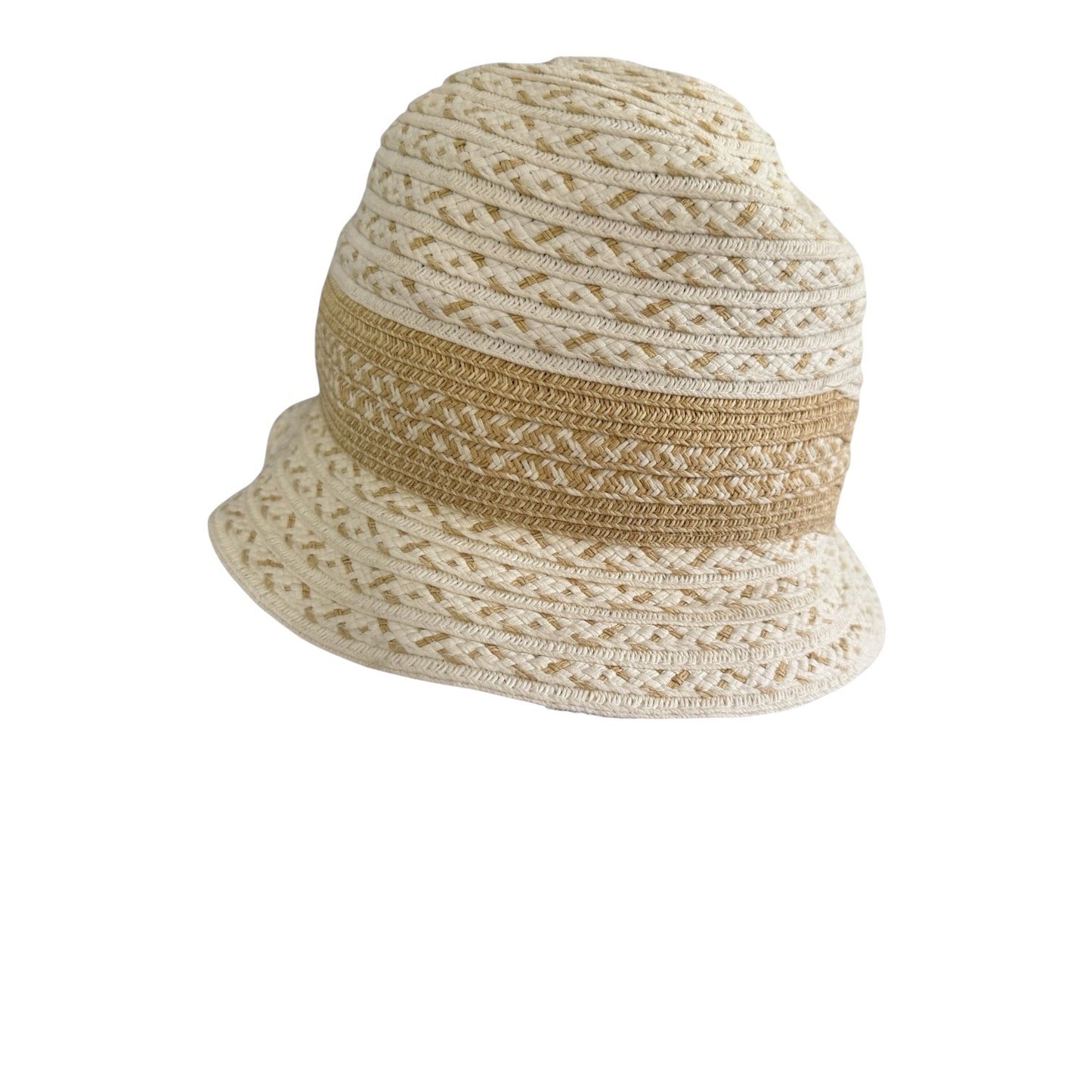Sun N Sand Woven Straw Bucket Hat Palm Tree Charm Beach Resort Summer Hat