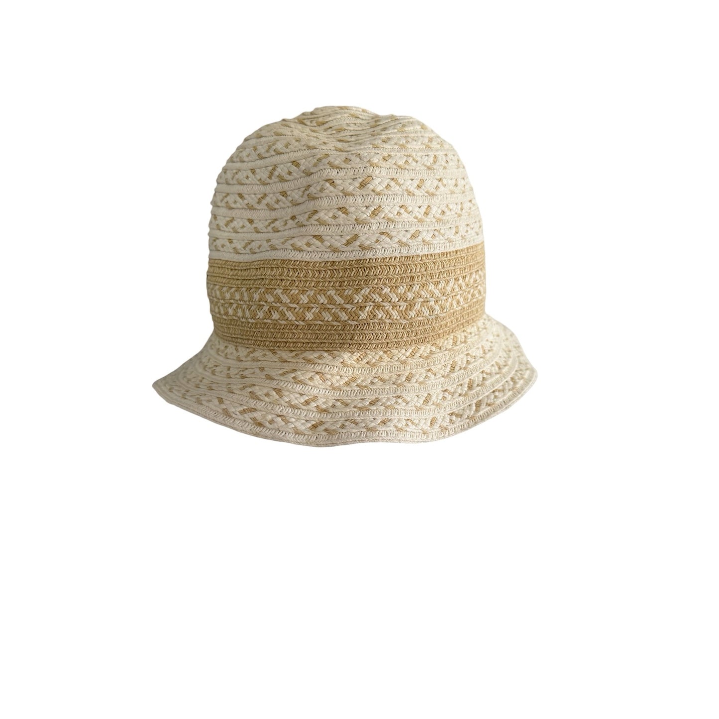 Sun N Sand Woven Straw Bucket Hat Palm Tree Charm Beach Resort Summer Hat