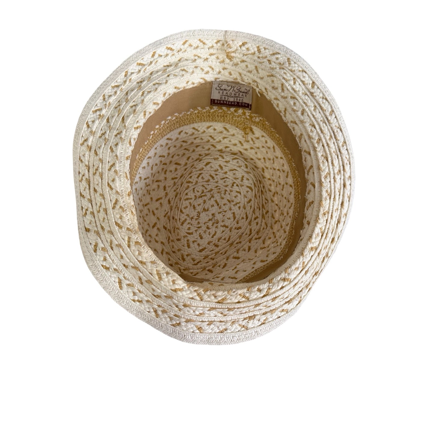 Sun N Sand Woven Straw Bucket Hat Palm Tree Charm Beach Resort Summer Hat