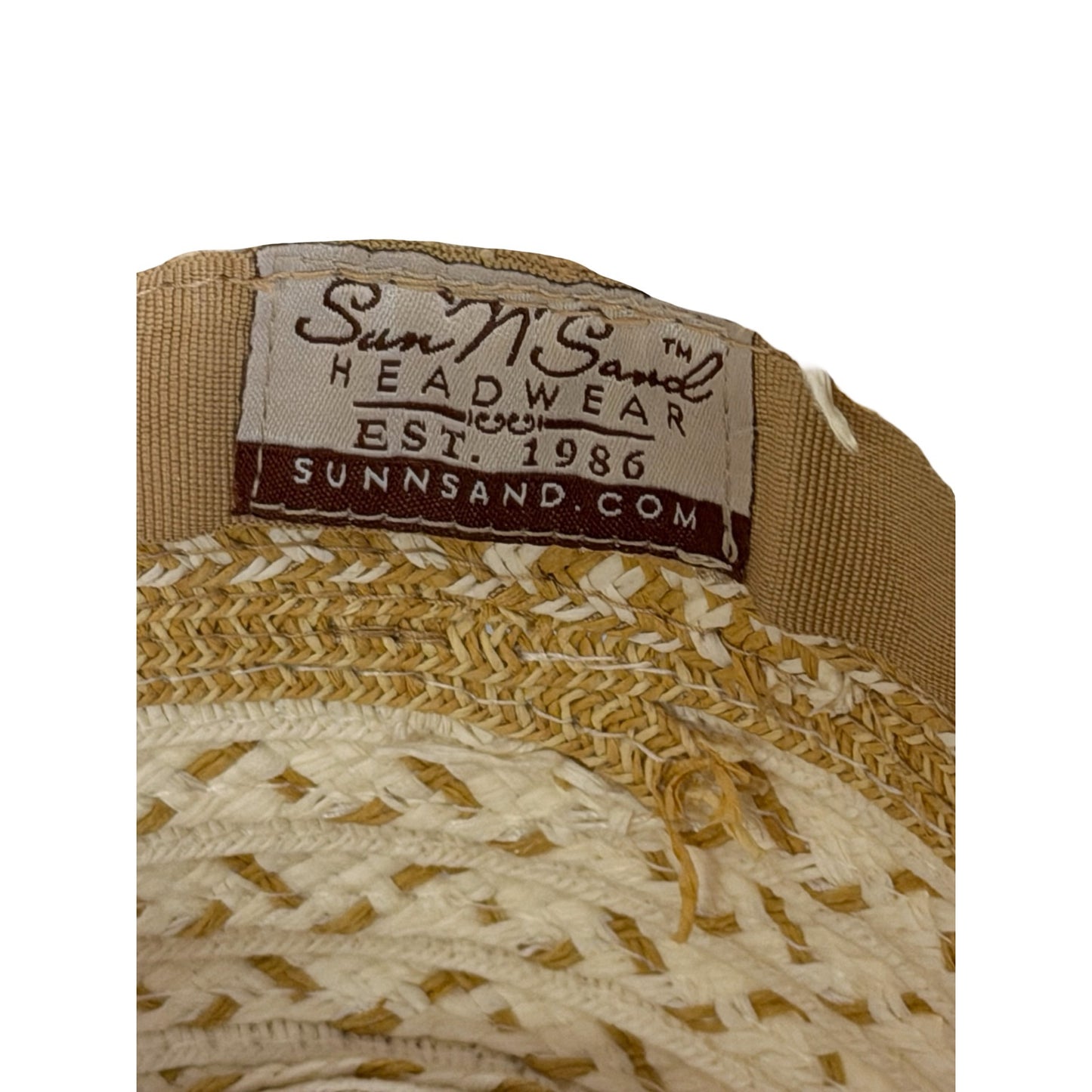 Sun N Sand Woven Straw Bucket Hat Palm Tree Charm Beach Resort Summer Hat