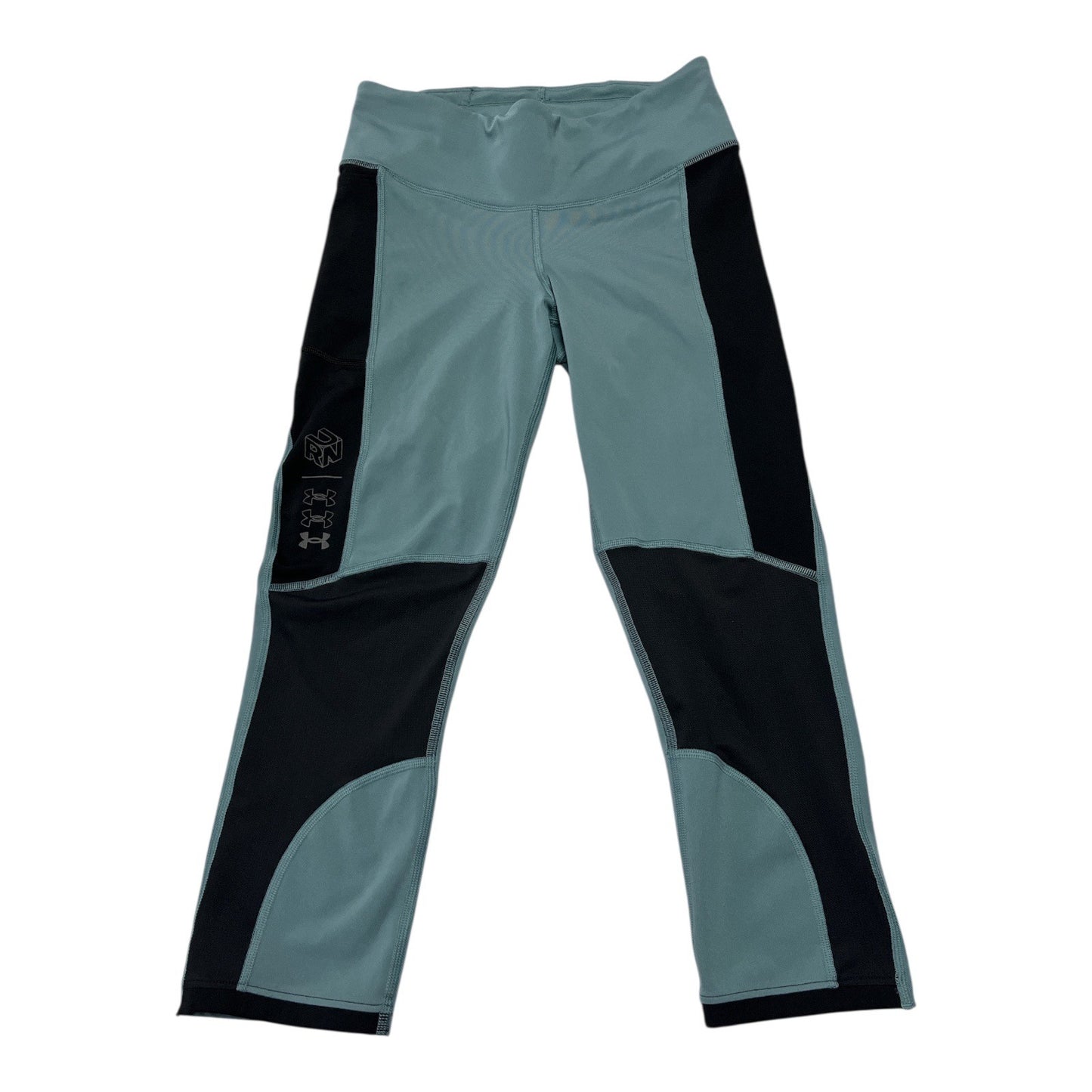 Under Armour HeatGear Compression Leggings Women’s Medium Teal Black Athletic Pants