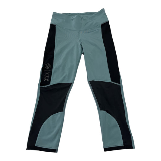 Under Armour HeatGear Compression Leggings Women’s Medium Teal Black Athletic Pants