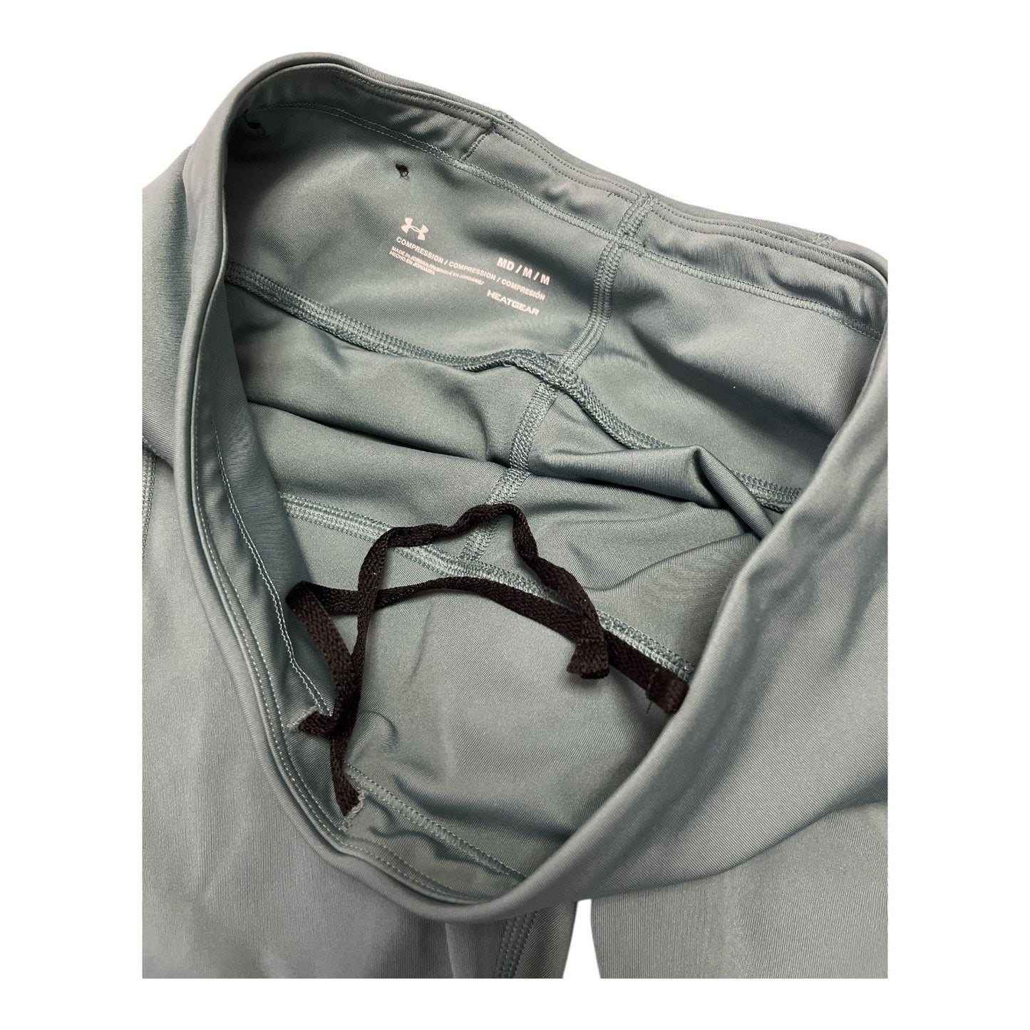 Under Armour HeatGear Compression Leggings Women’s Medium Teal Black Athletic Pants