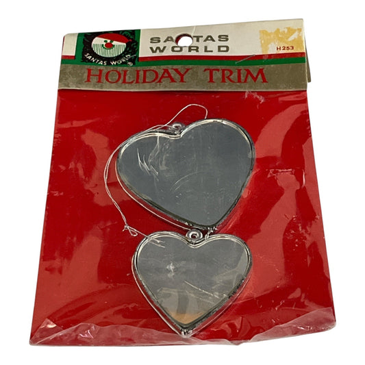 Vintage 1980s Kurt Adler Santas World Holiday Trim Heart Ornament – 4" – NIP – Choose Quantity