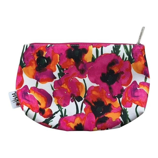 Clinique x Vera Neumann Floral Cosmetic Bag – Poppy Print, Ladybug Lining, MET 2016, 10”