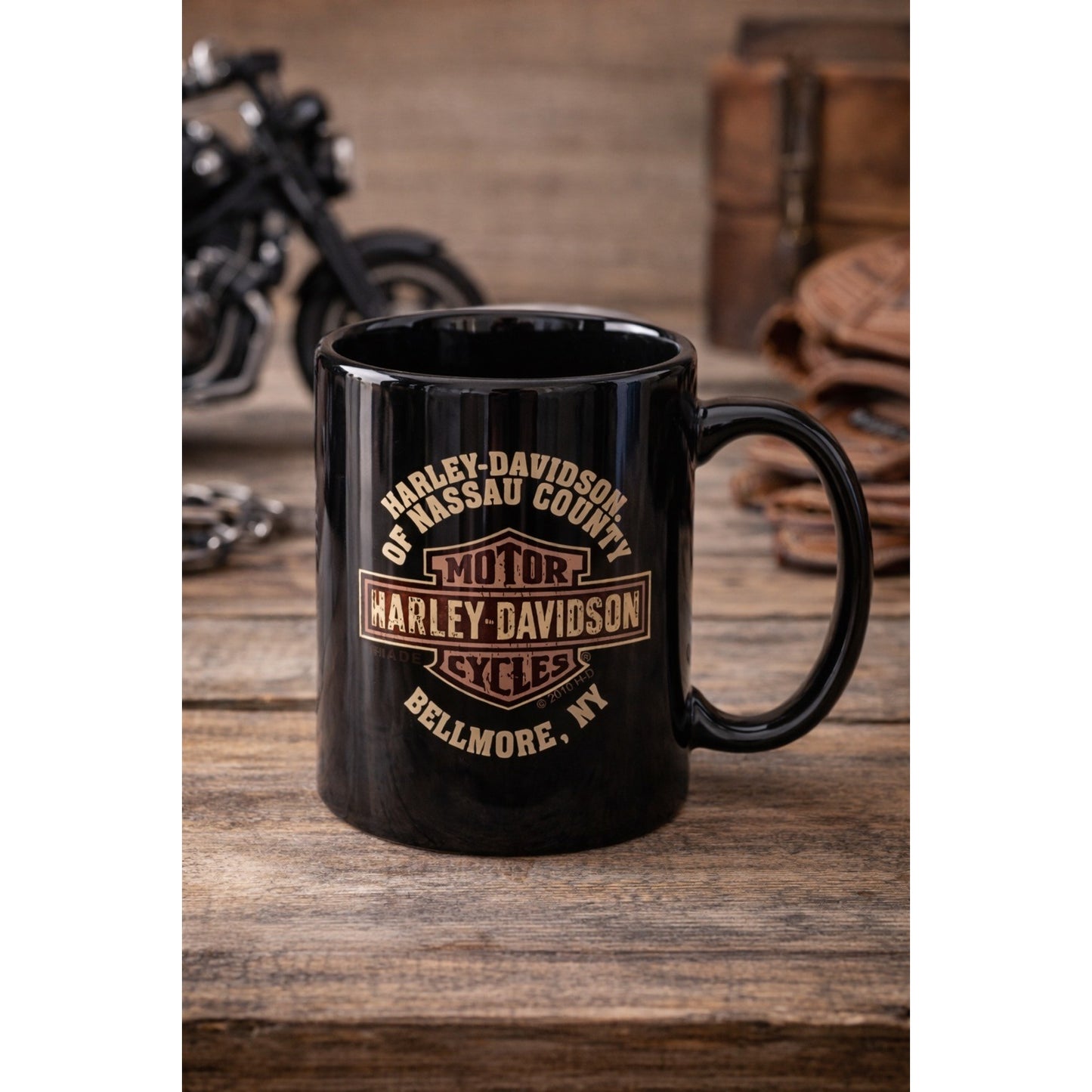 Harley-Davidson Nassau County Bellmore NY Dealership Coffee Mug Black Ceramic 2010