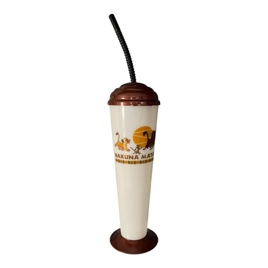 Disney The Lion King Hakuna Matata Souvenir Tumbler Cup w/ Straw – 1990s/2000s