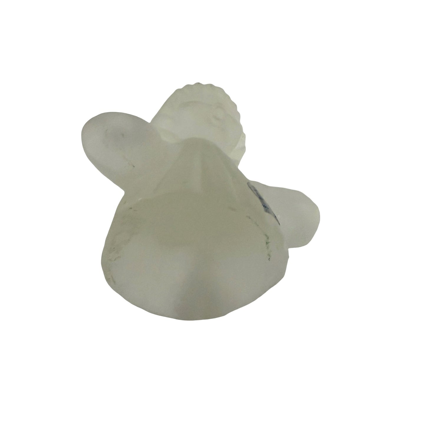 Vintage Goebel West Germany Frosted Glass Angel Double Taper Candle Holder Figurine Original Sticker