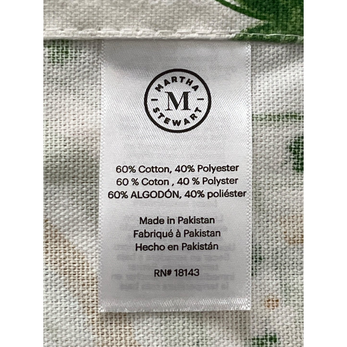 Martha Stewart Shamrock Rainbow Tablecloth St Patrick’s Day Green Gold Linen Blend 58x80