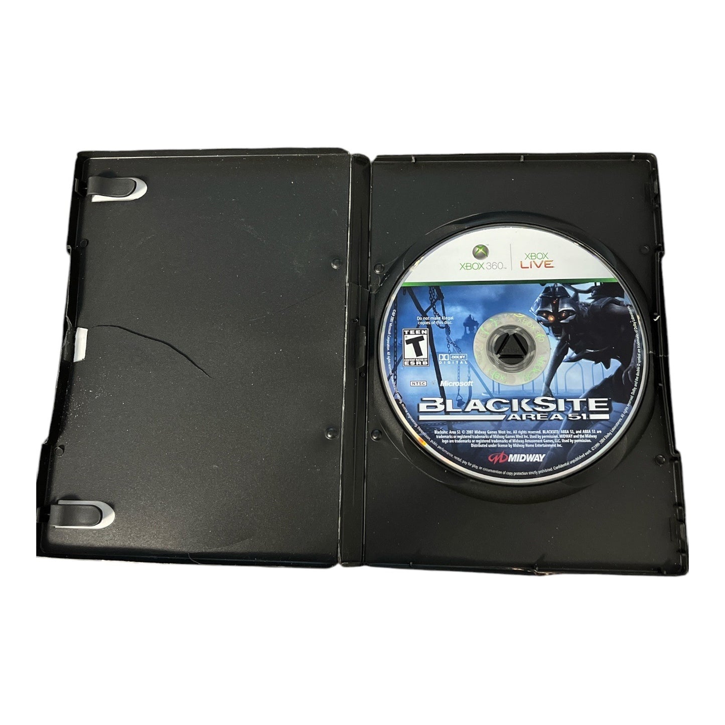 Blacksight Area 51 Xbox 360 Game Disc With GameStop Case