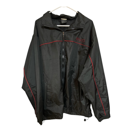 Bally’s Casino Windbreaker Jacket Black Red Trim Full Zip Men’s XL Early 2000s Vintage