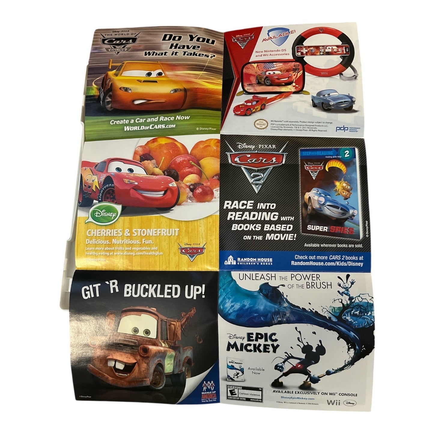 Cars 2 - Nintendo Wii Game with Case & Inserts - Complete