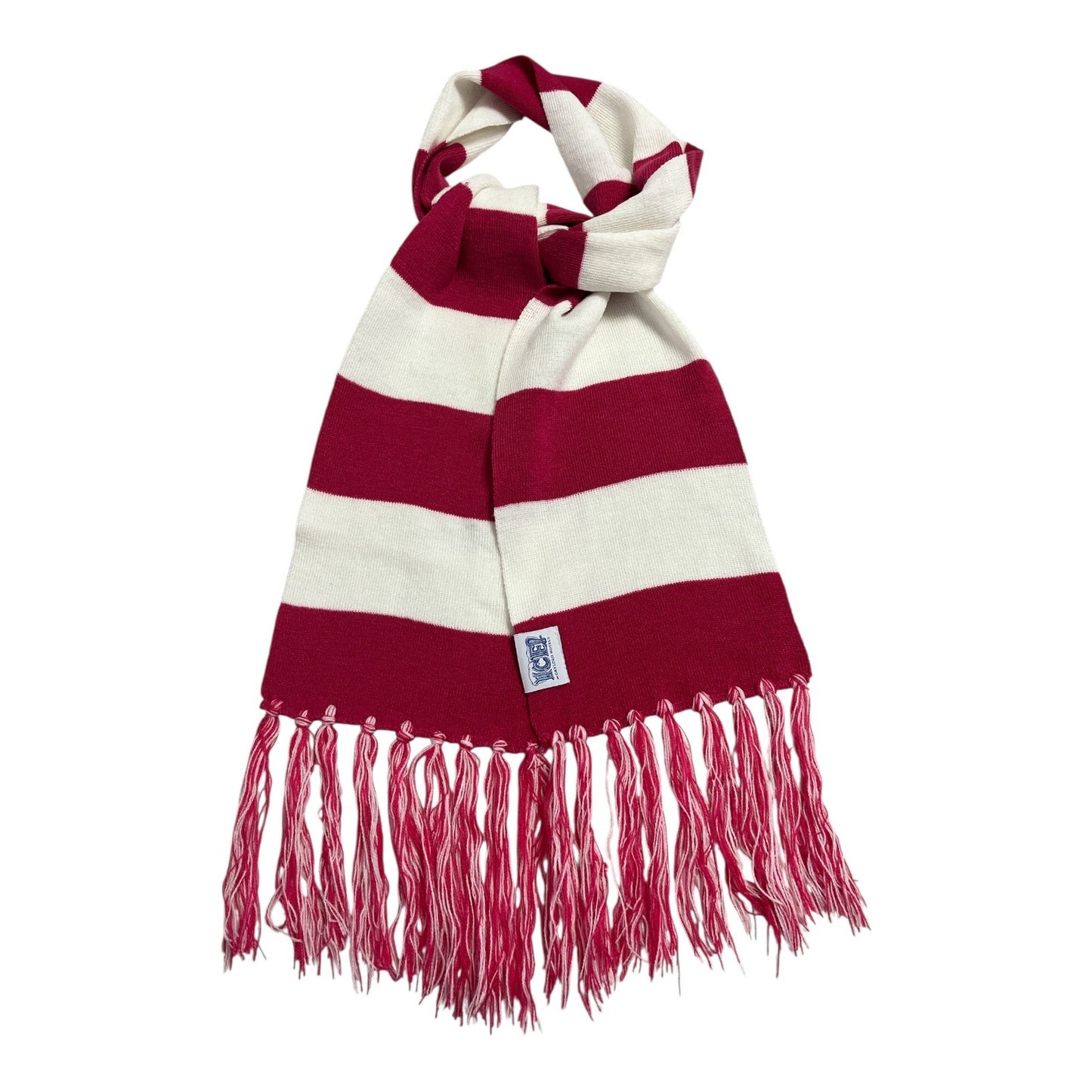 Official Gaylord Palms ICE! Hot Pink & White Striped Fringe Scarf – 76"x7.5" Orlando Souvenir