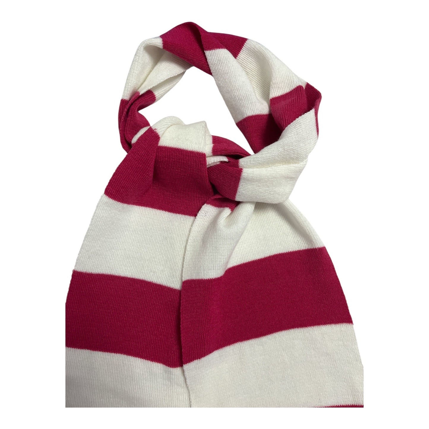 Official Gaylord Palms ICE! Hot Pink & White Striped Fringe Scarf – 76"x7.5" Orlando Souvenir