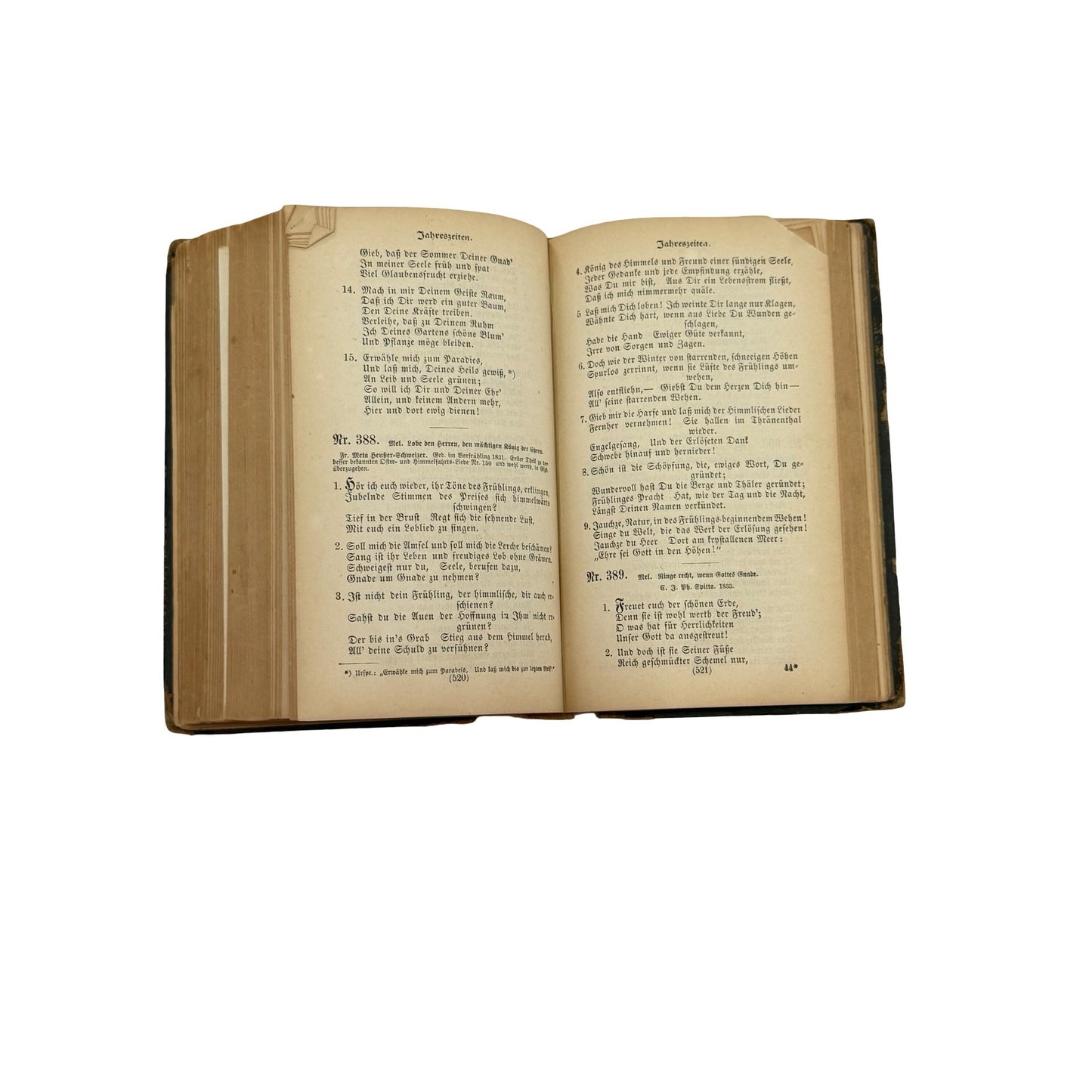 Antique German Gesangbuch Hymnal Book Embossed Victorian Hardcover Religious Songbook