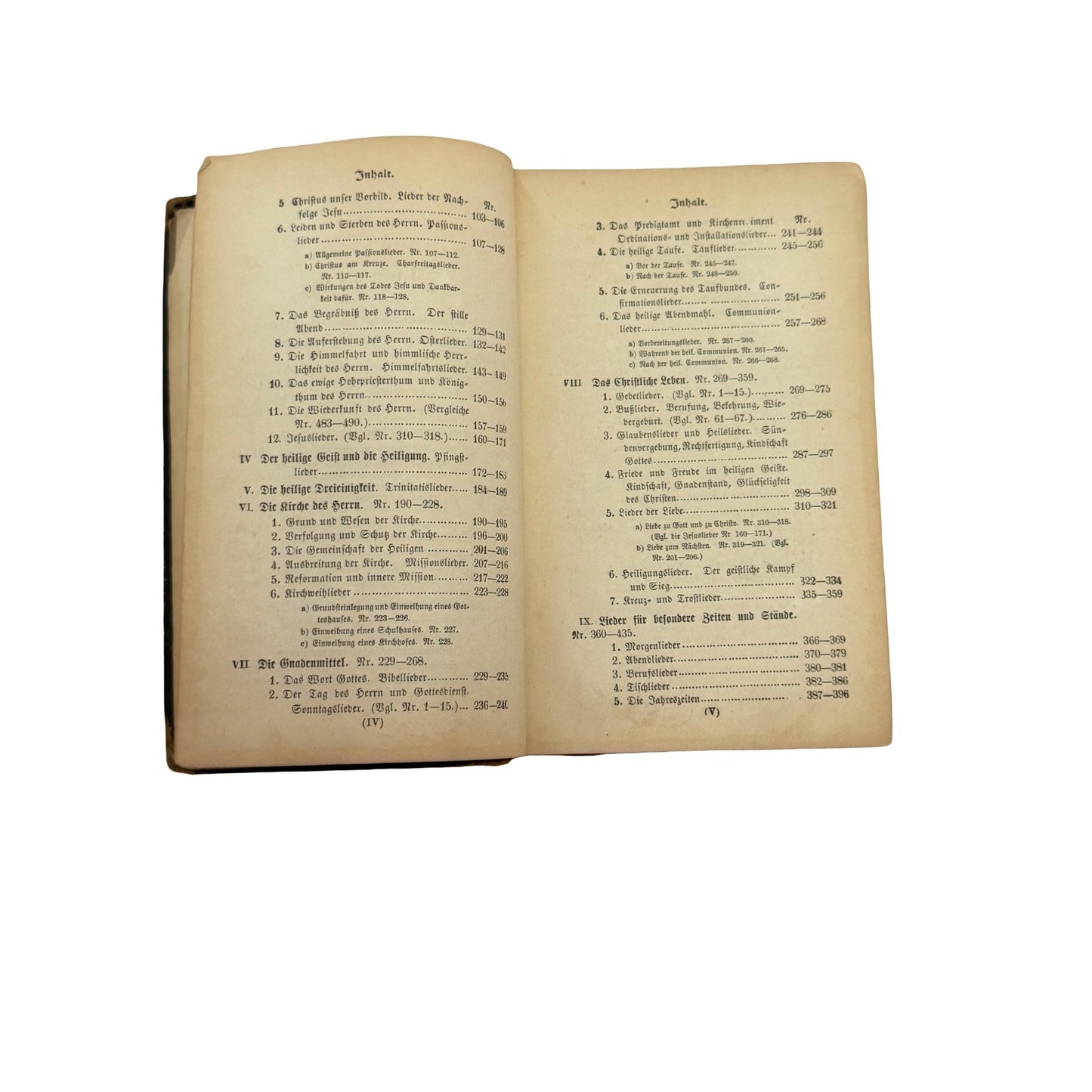 Antique German Gesangbuch Hymnal Book Embossed Victorian Hardcover Religious Songbook