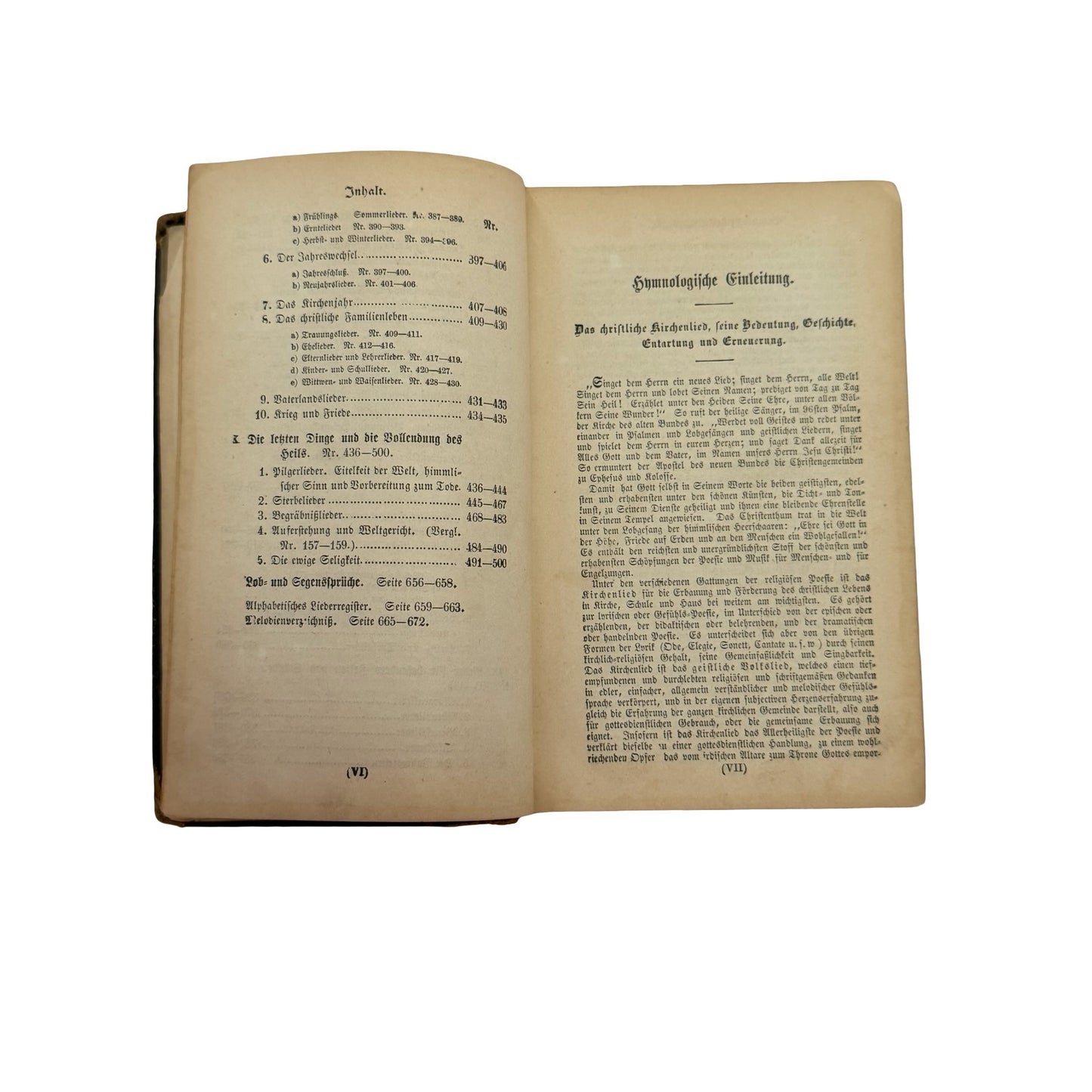 Antique German Gesangbuch Hymnal Book Embossed Victorian Hardcover Religious Songbook