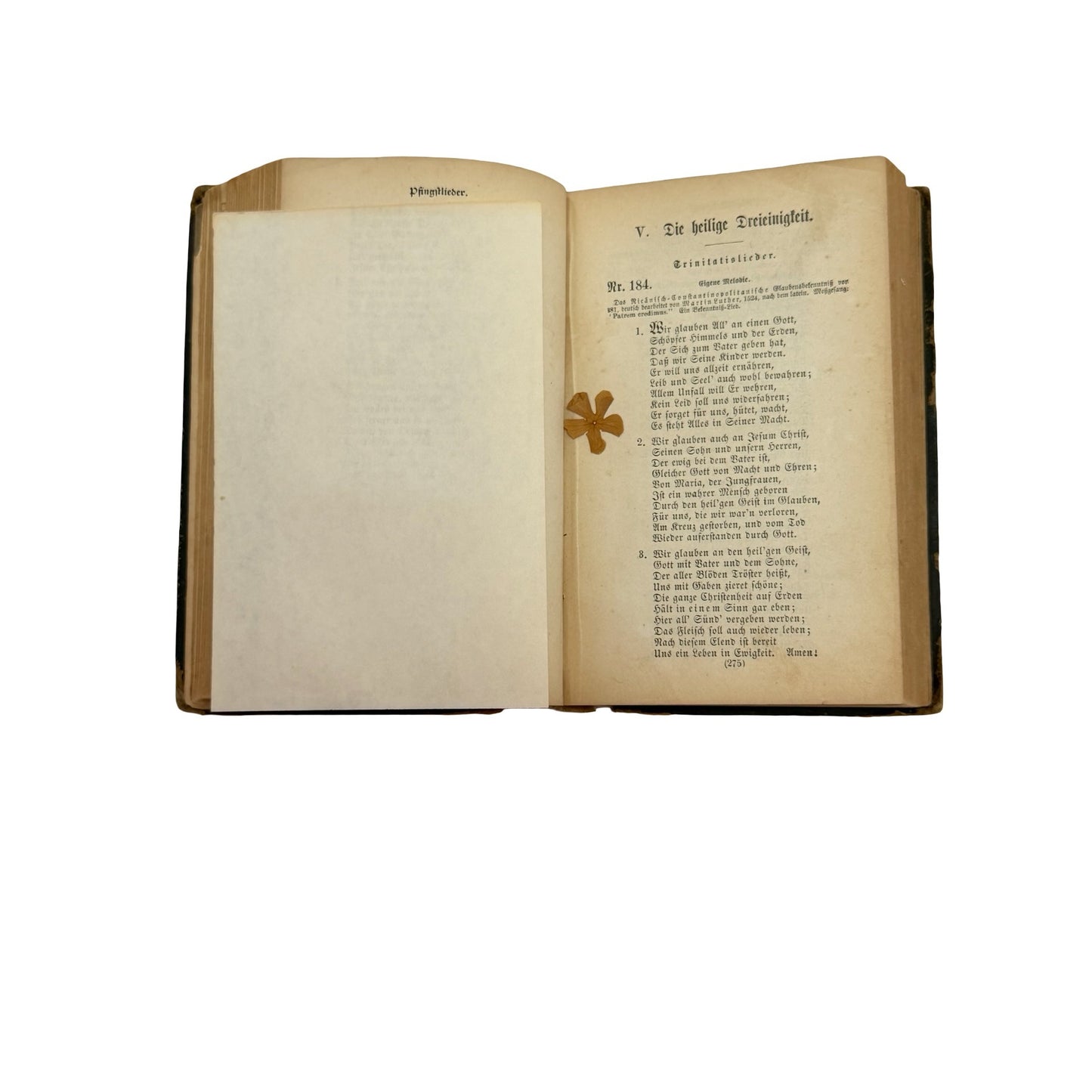 Antique German Gesangbuch Hymnal Book Embossed Victorian Hardcover Religious Songbook