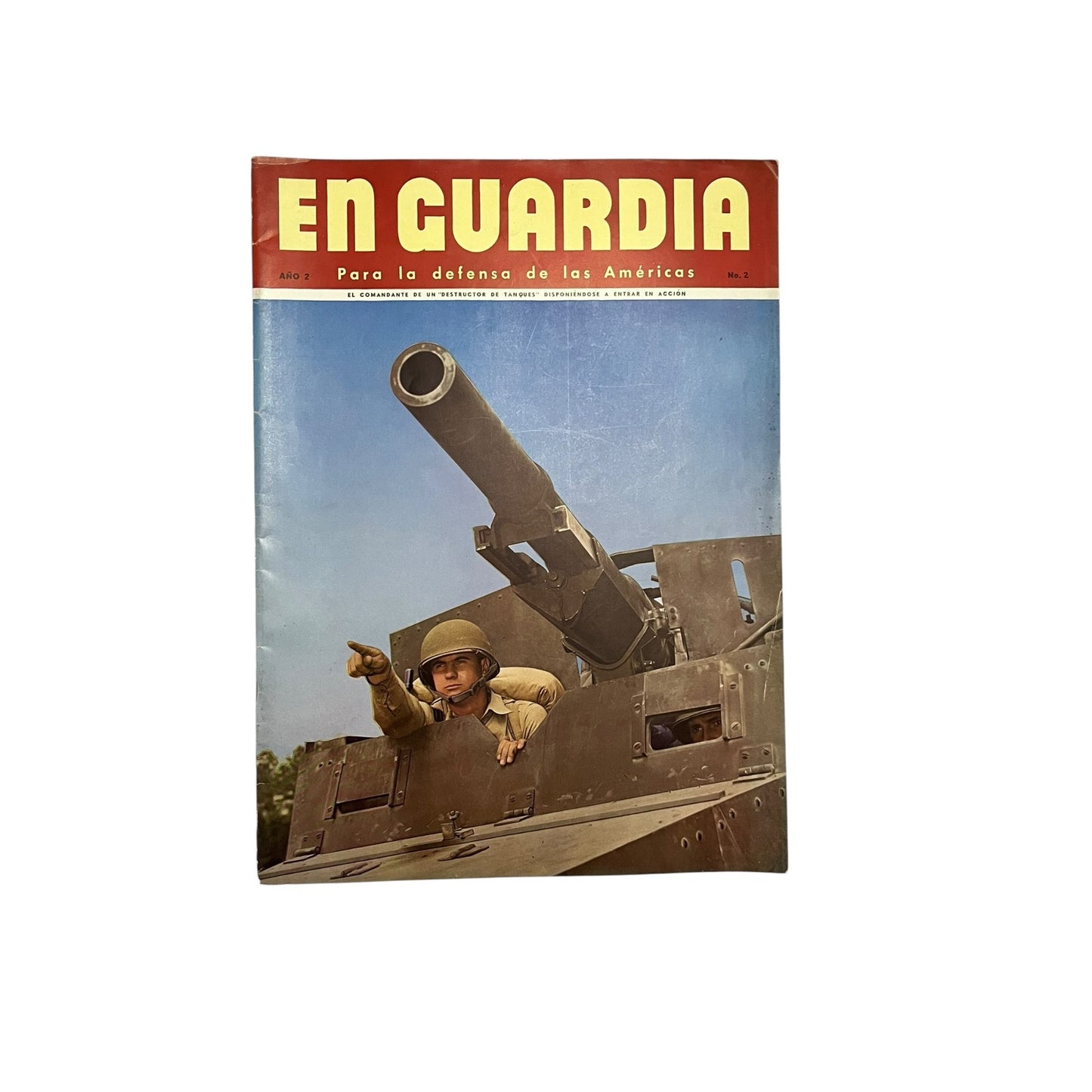 En Guardia Spanish WWII Magazine Tank Destroyer Cover US Propaganda Latin America 1940s