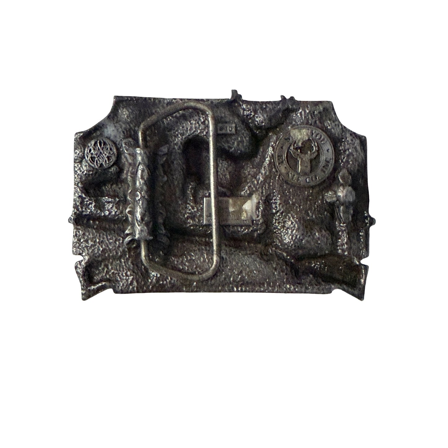 Vintage Siskiyou Belt Buckle Deer Hunting Rifle Wildlife Scene 1984