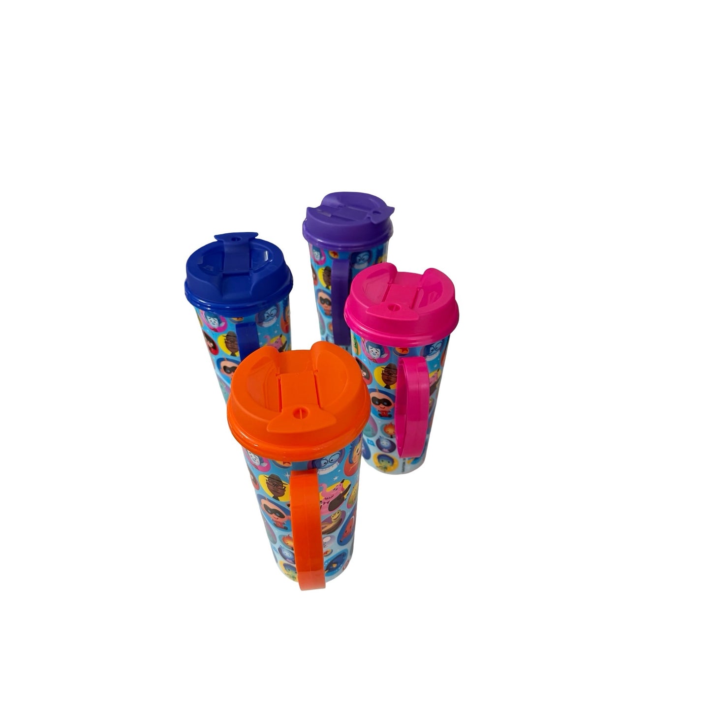 Disney Dining Plan Refillable Resort Mugs Set of 4 Disney Pixar Travel Cups With Lids
