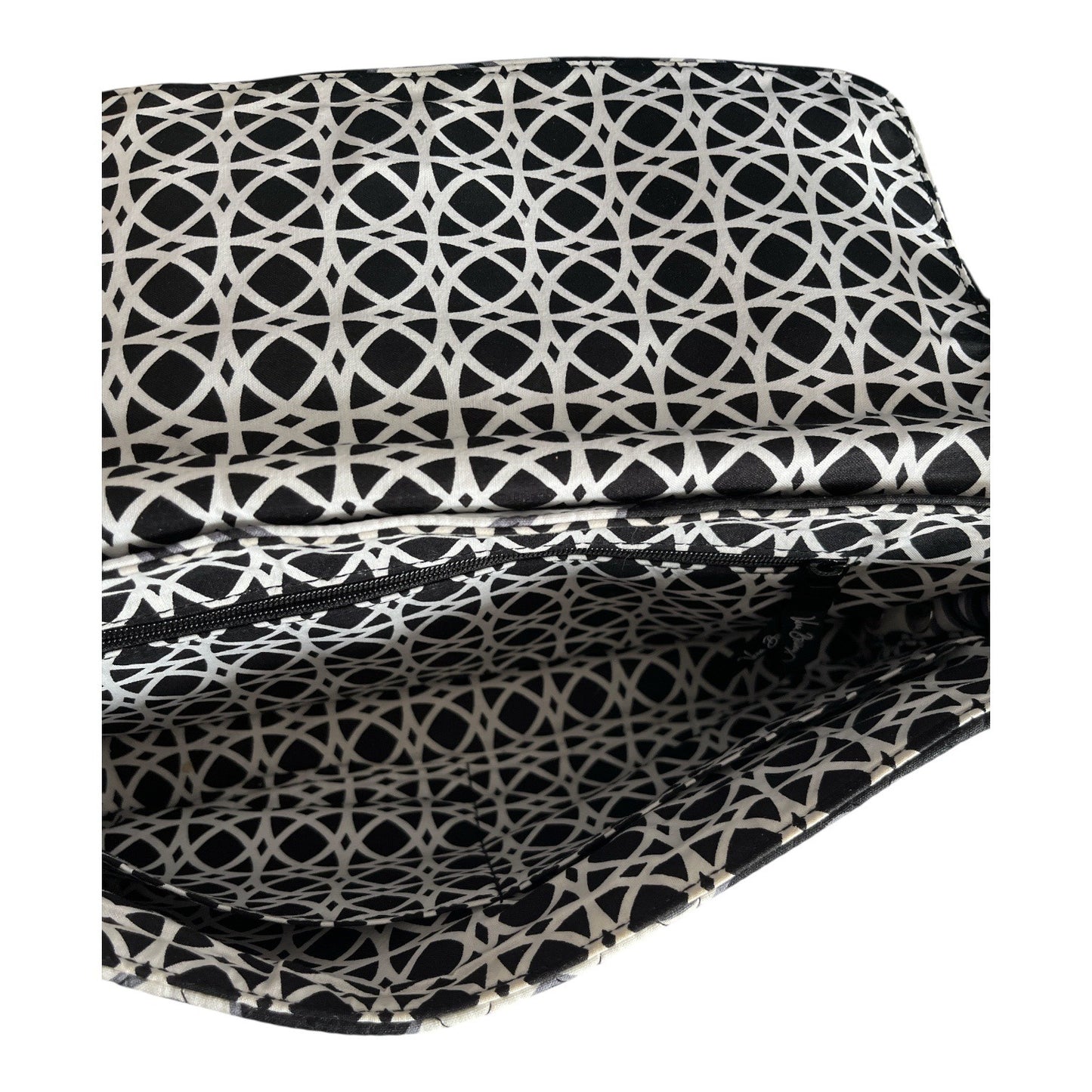 Vera Bradley Night and Day Quilted Shoulder Bag Black White Retired Print