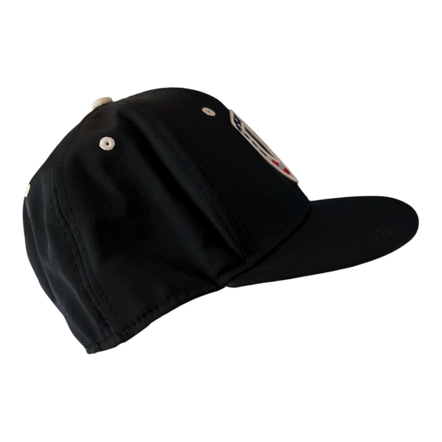 The Game Pro L-Flex Black Baseball Cap – USA Flag Logo “D” – Size L