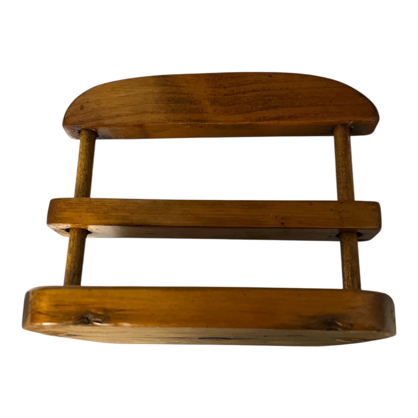 Vintage Handmade Wooden  Napkin Holder Signed MG Smith 1979