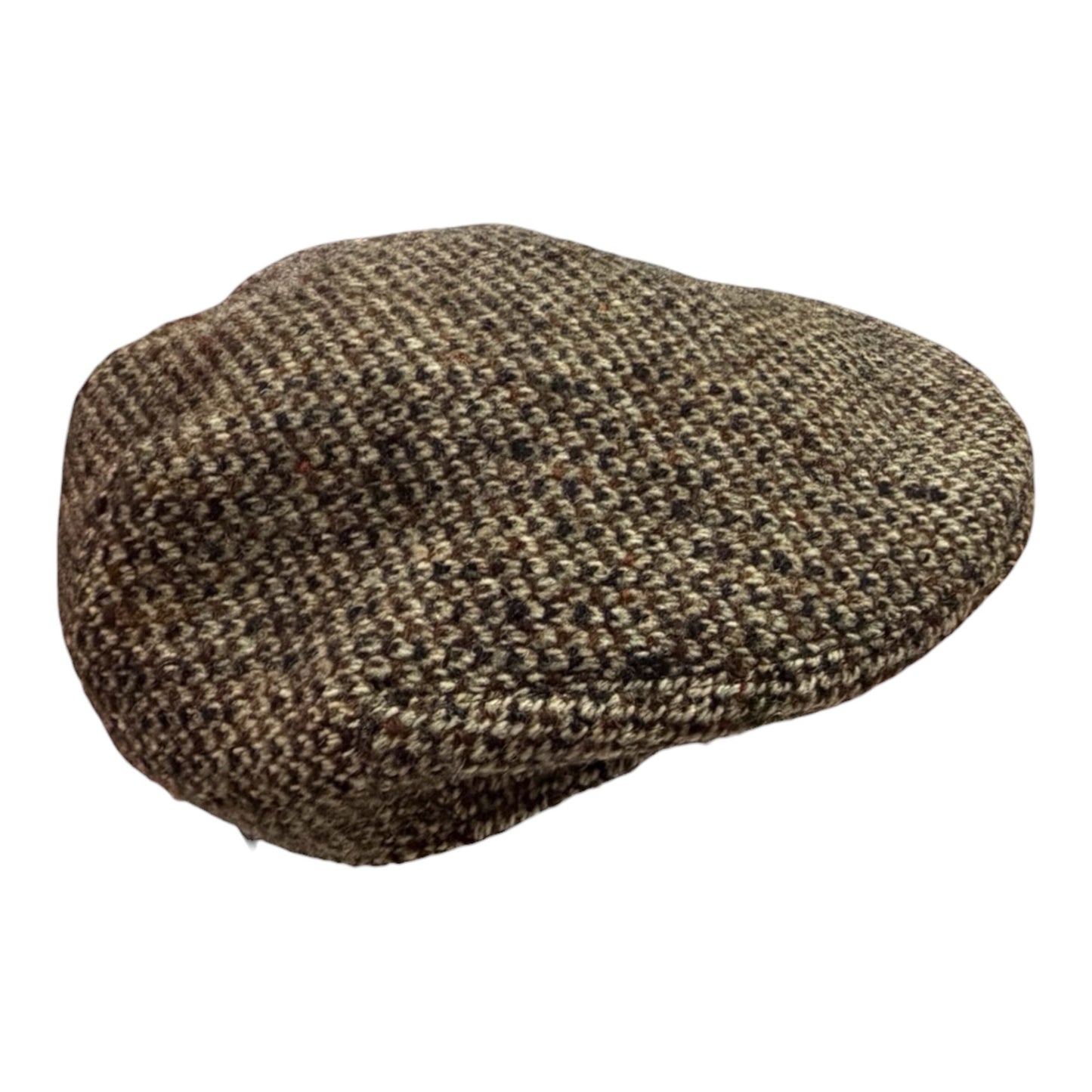 Vintage Worth & Worth Ltd Scottish Tweed Ivy Cap 22" Hand Woven Harris Tweed Newsboy Flat Cap