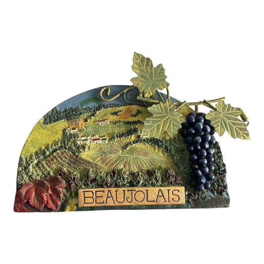 Carol Rowan “Beaujolais” 3D Vineyard Wall Plaque – Grapes & Leaves Relief – Wild Apple Licensing