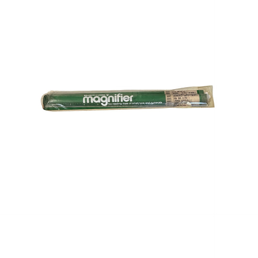 Vintage Bausch & Lomb Magnifier Reading Bar Green Plastic In Original Package