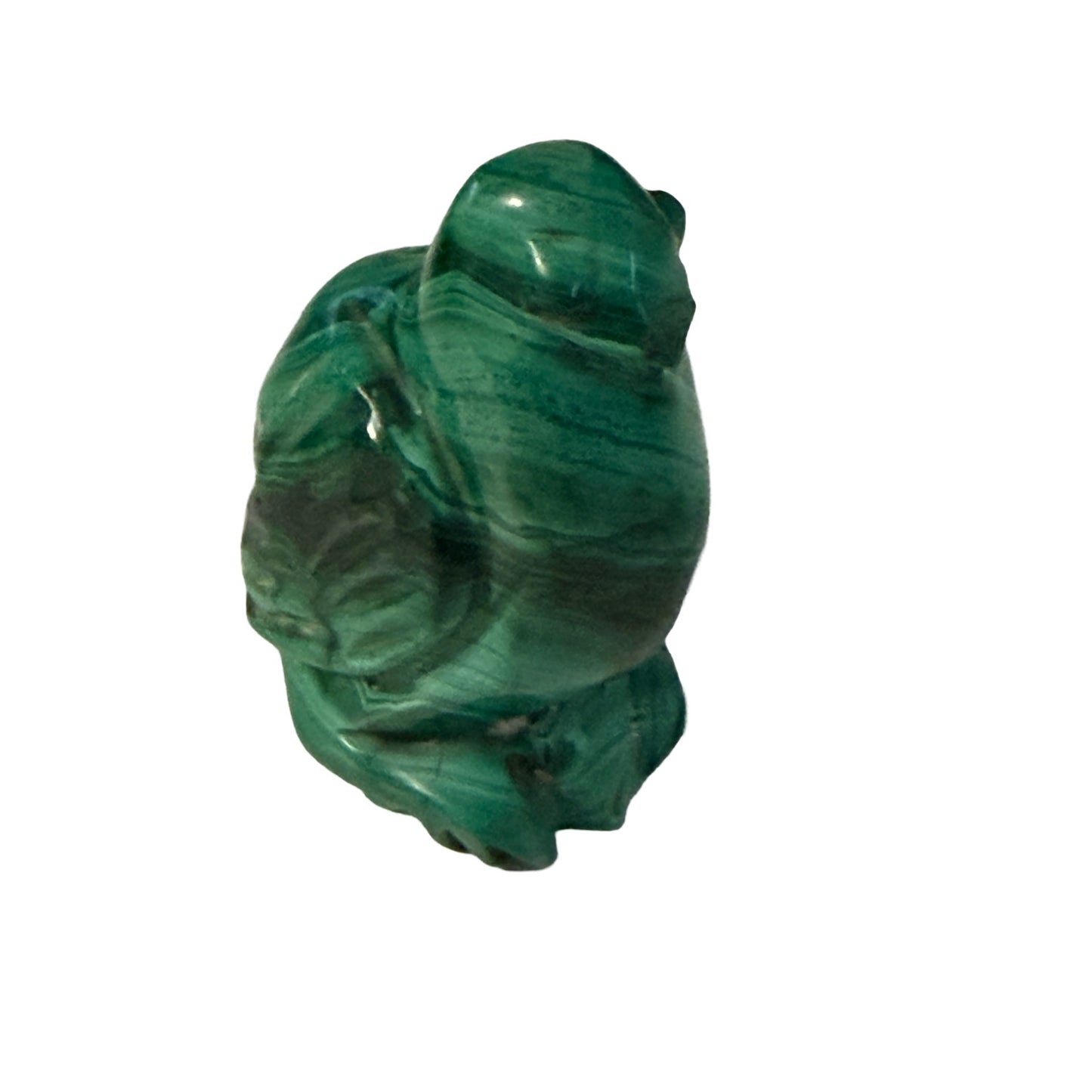 Lot of 5 Malachite Stone Animal Figurines Lion Elephant Bird Hippo Hand Carved
