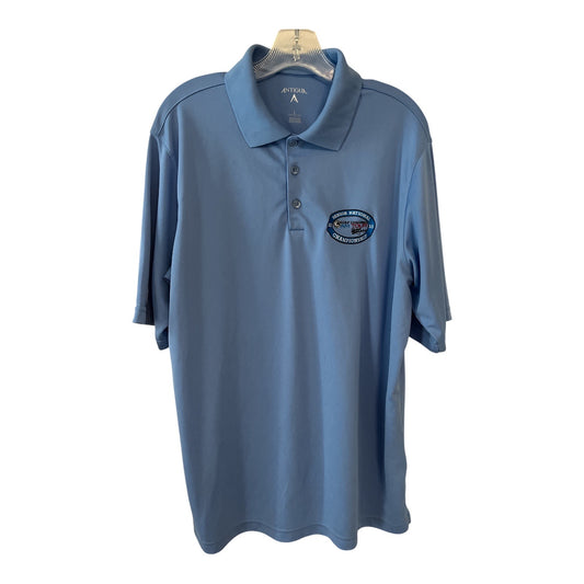Antigua 2010 Golf Channel AM Tour Senior National Championship Polo – Men’s Size L – Blue Polyester Shirt