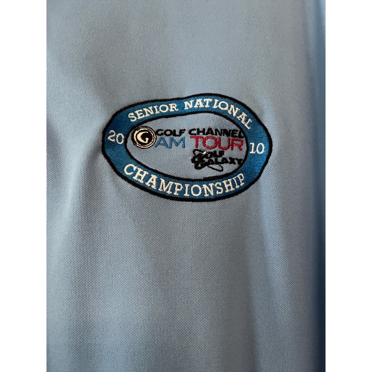 Antigua 2010 Golf Channel AM Tour Senior National Championship Polo – Men’s Size L – Blue Polyester Shirt
