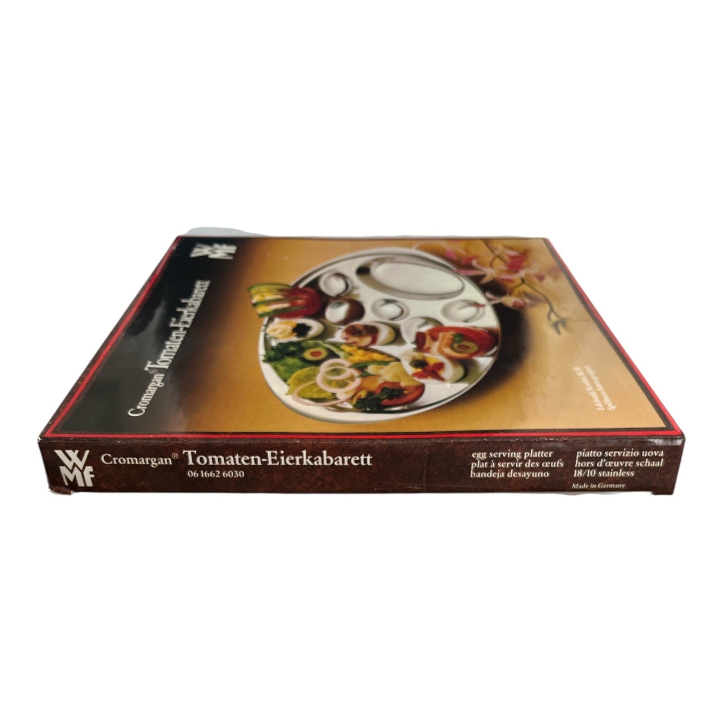 WMF Cromargan Stainless Steel Tomaten-Eierkabarett Egg Serving Platter – Made in Germany – 10” – NIB