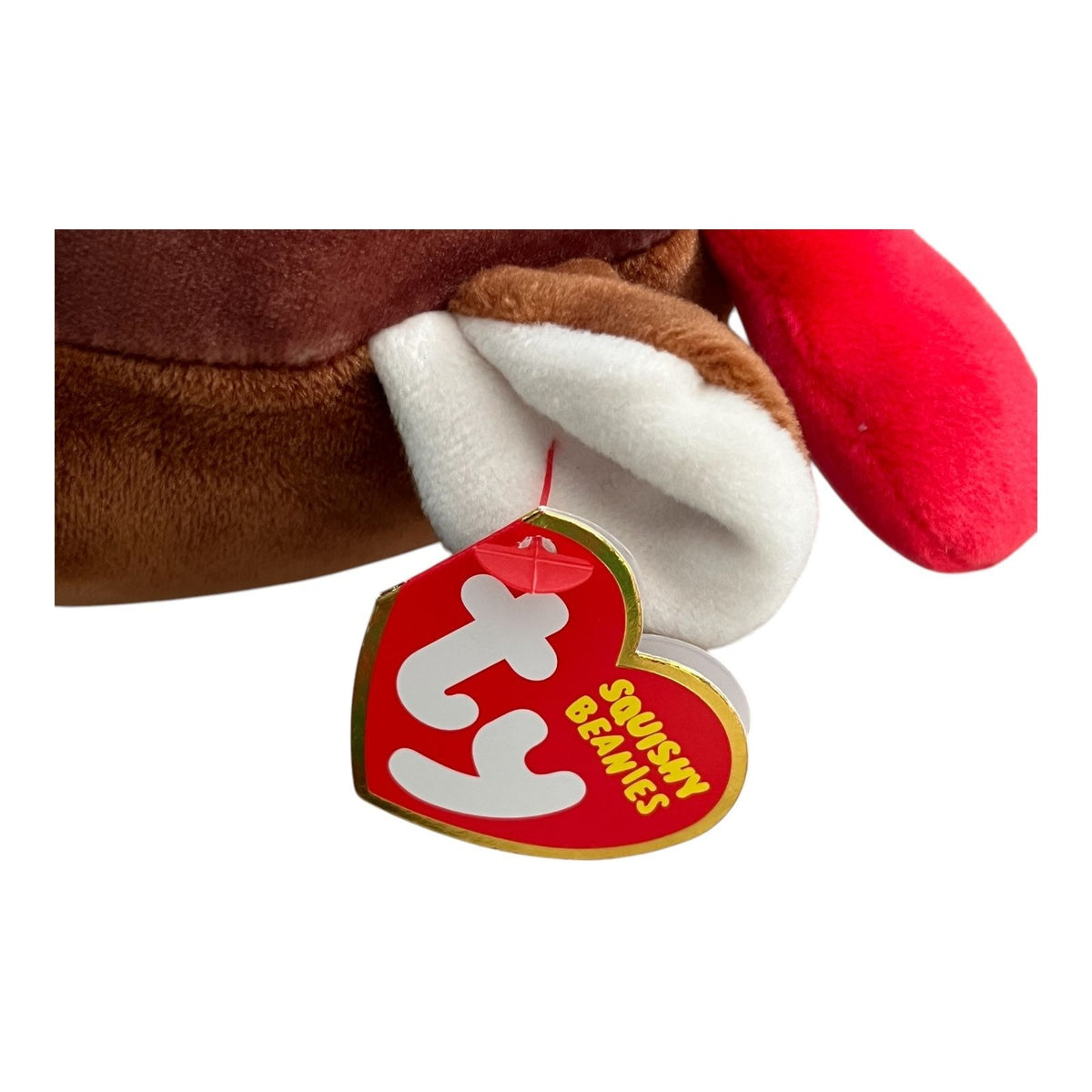 Ty Squishy Beanies Minx Reindeer Everett Christmas Bear 10" Plush Lot 2