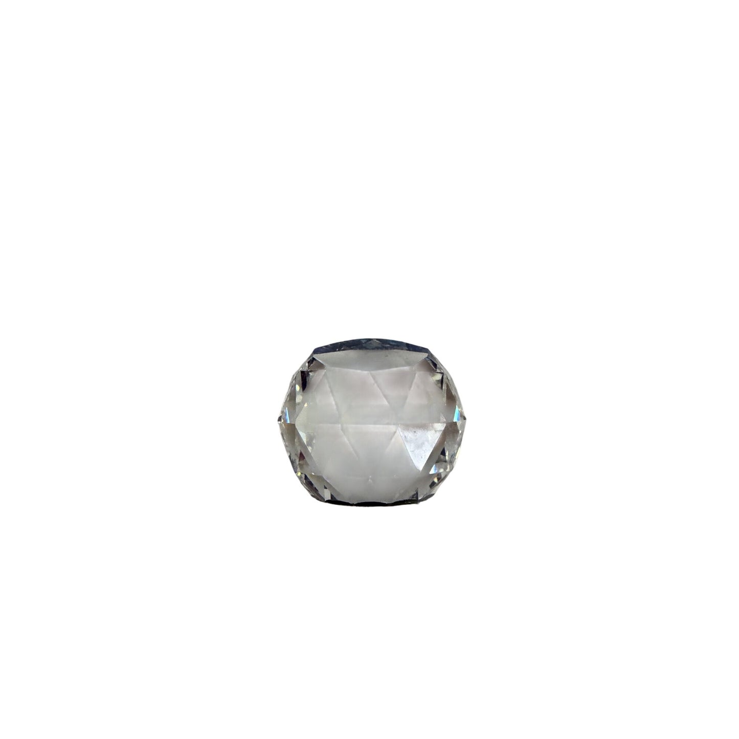 Vintage Swarovski Silver Crystal Austria Souvenir Blue Faceted Paperweight With Box