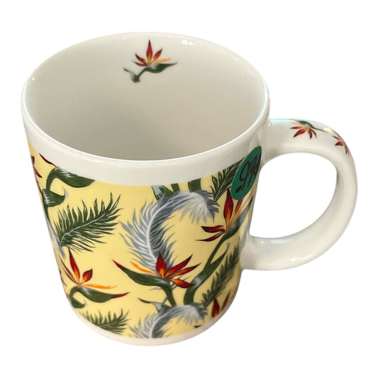 Bird of Paradise Mug Porcelain China Hawaii Tropical Flower Coffee Cup 4x3" 1990s–2000s