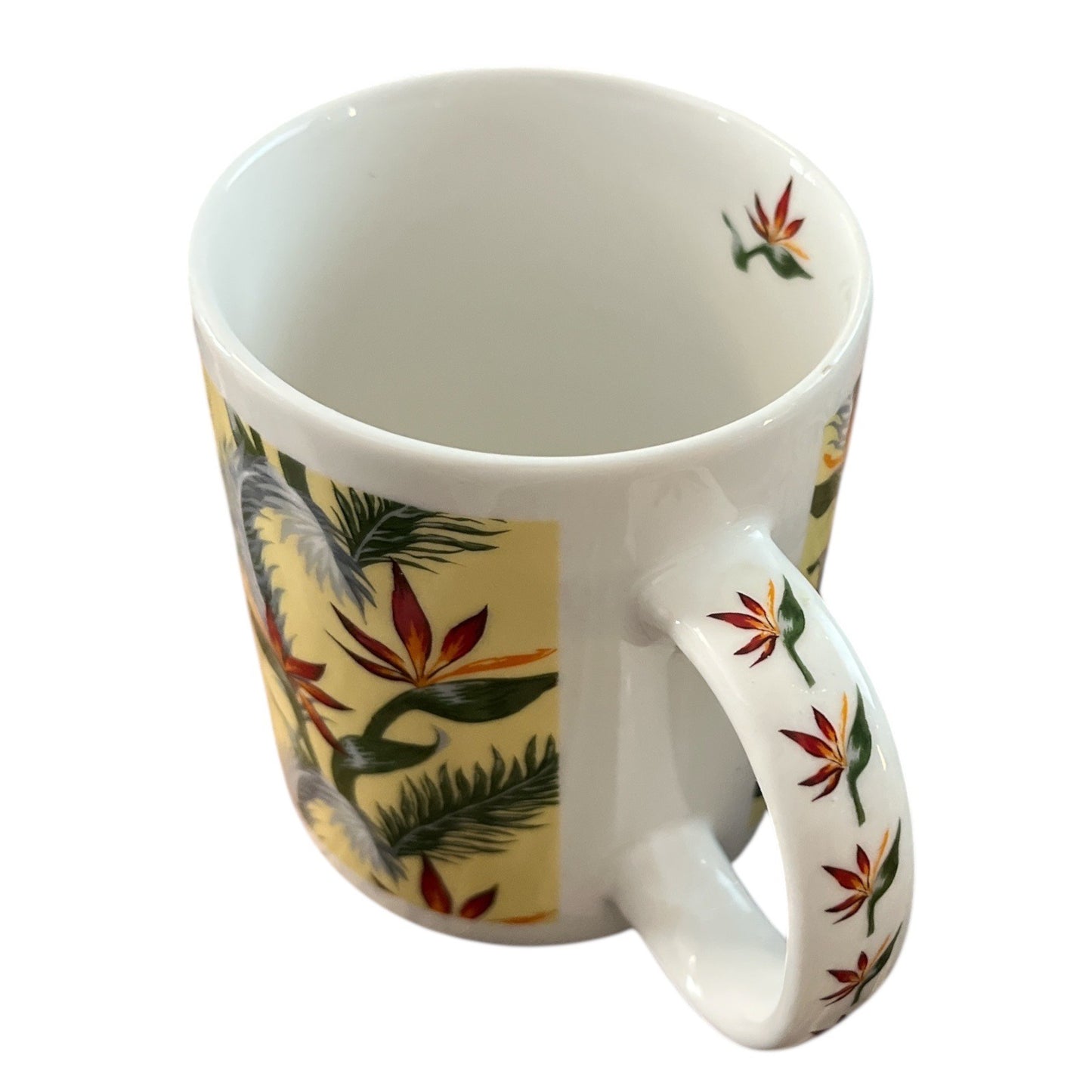 Bird of Paradise Mug Porcelain China Hawaii Tropical Flower Coffee Cup 4x3" 1990s–2000s