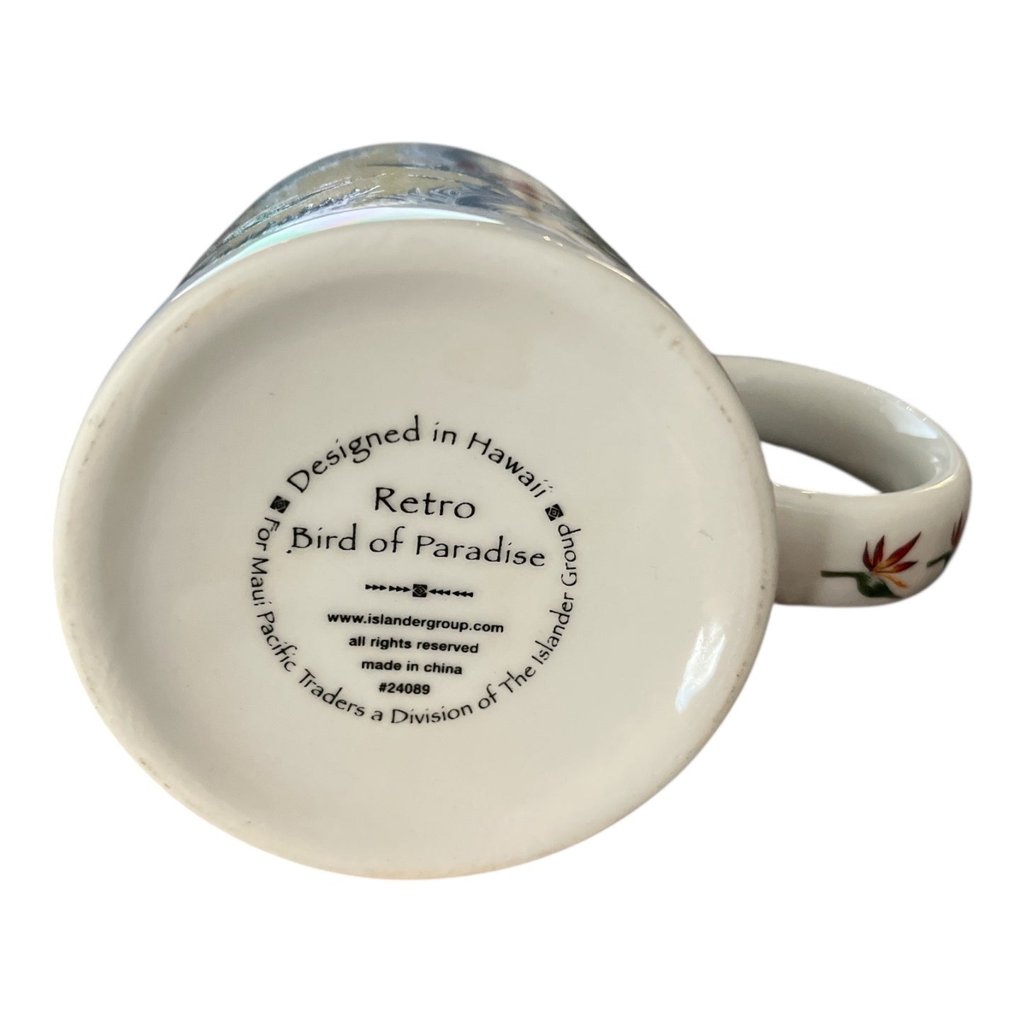 Bird of Paradise Mug Porcelain China Hawaii Tropical Flower Coffee Cup 4x3" 1990s–2000s